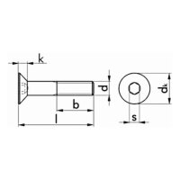 Senkschraube A4 Innensechskant ISO 10642