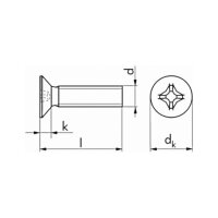 Senkschraube A2 Kreuzschlitz DIN 965