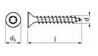 Spanplattenschraube A2 Vollgewinde Torx